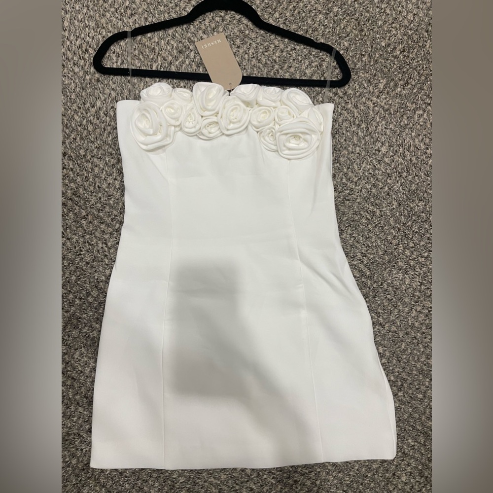 Meshki Brooks Rose Mini Dress- White